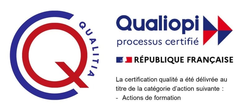 logo Qualiopi - certification d'organisme de formation au titre d'actions de formation